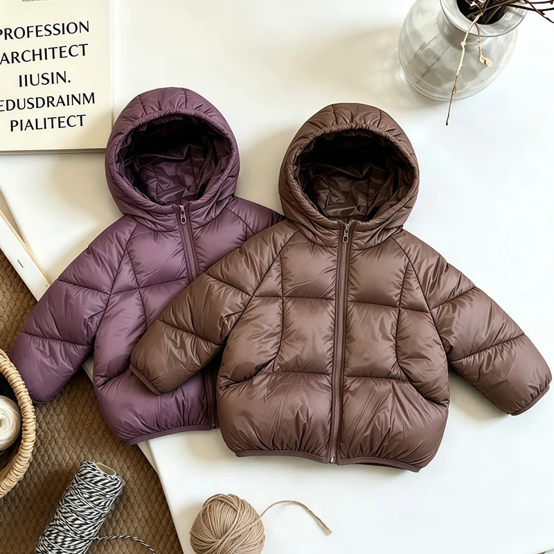 Neue Daunenjacke im koreanischen Stil für Babys von 2-6 Jahren, Winterjacke für Mädchen, Babykleidung für Jungen, leichte warme Baumwolljacke mit Kapuze. – Detail 12