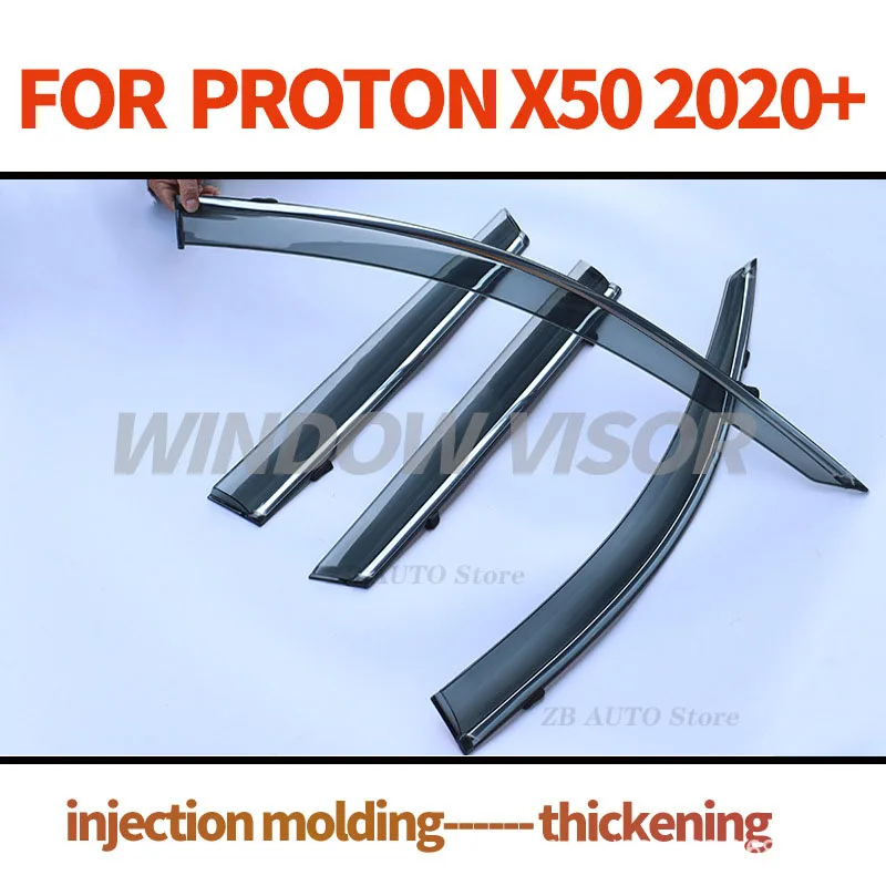 For PROTON X50 2020+   Window visors  Rain water prevention; Covering the sunlight; Anti fog; Snow prevention