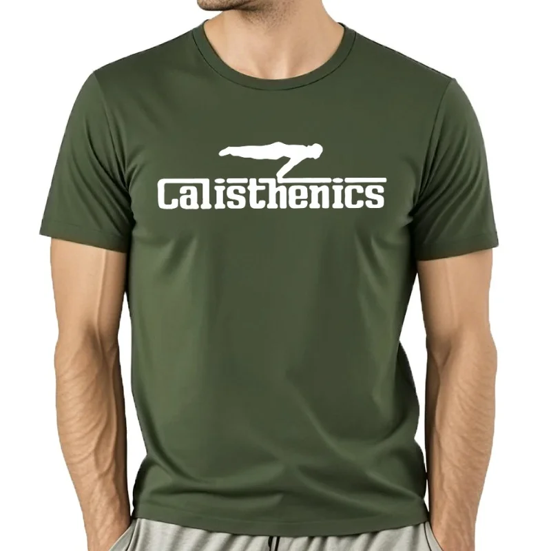 Camiseta divertida de calistenia, la mejor Camiseta deportiva, Tops de cuello redondo de manga corta, ropa básica info