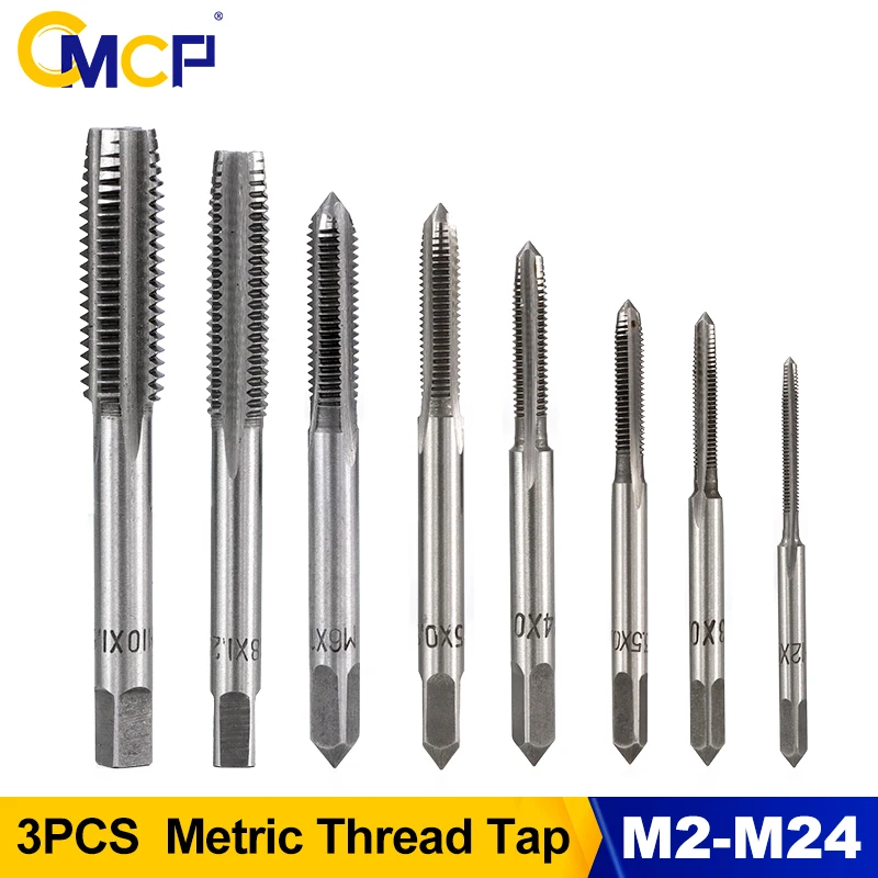 3 M2 M2.5 M3 M3.5 M4 M5 M6 M8 M10 M12 Hệ Mét Đường Chỉ May Vòi HSS Vít Tập Mũi bộ Thẳng Sáo Cắm Vòi Dụng Cụ Cầm Tay