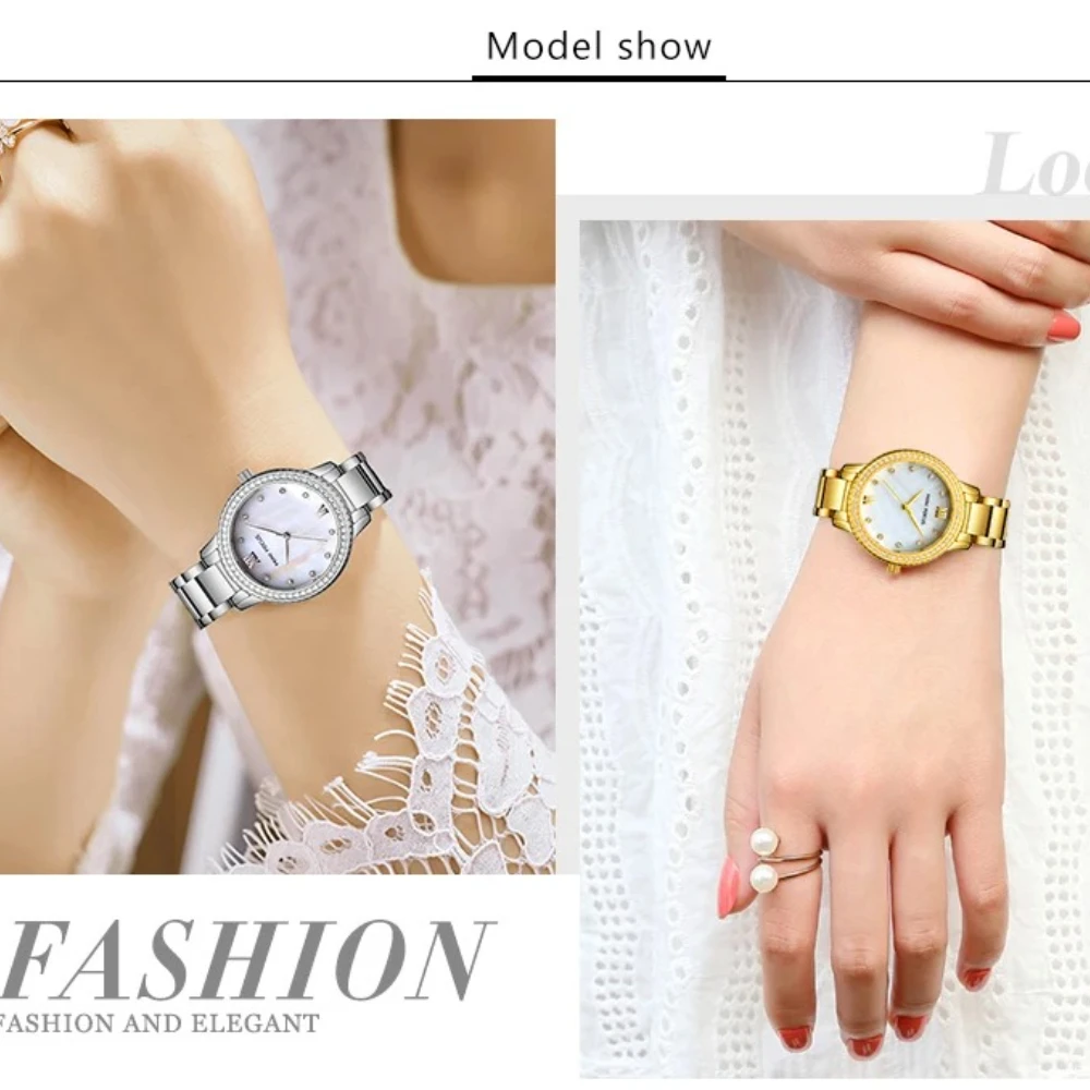 MINI FOCUS 0226L Luxury Fashion Women's Watch Steel Belt with Diamond Inlaid Waterproof Watches for Women Relogio Feminino