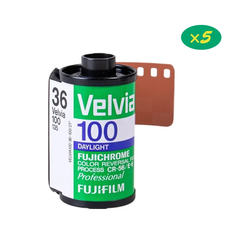 FUJIFILM Velvia 100 カラーリカバリーフィルム Fujifilm Fujichrome Velvia 100 - 120 Color Reversal Film (5 Rolls
