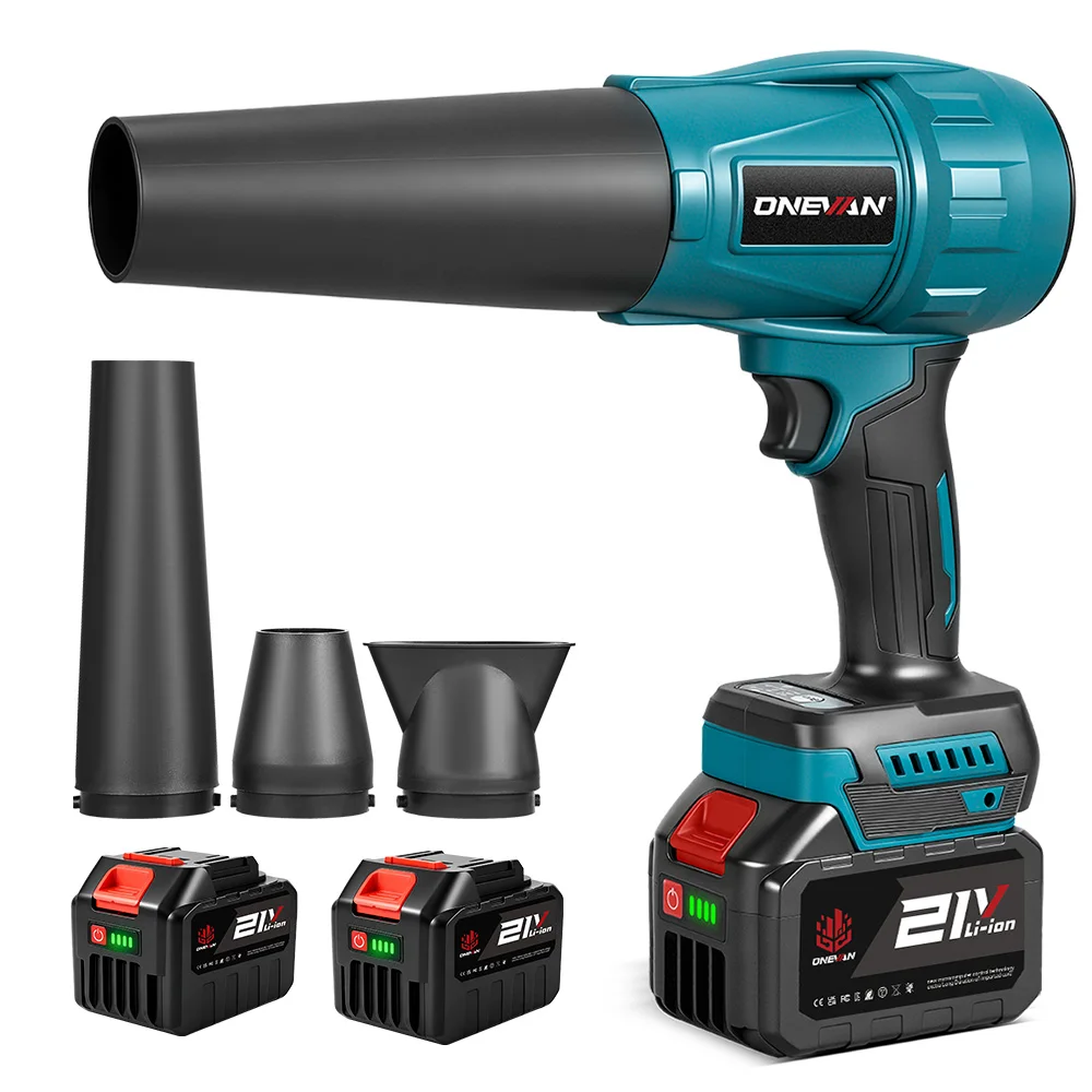 ONEVAN 3500W Bezszczotkowy Elektryczny Turbodmuchawiec Wentylator Jet 300000RPM Dmuchawa do Liści Dmuchawa do Kurzu Narzędzie Elektryczne do Akumulatora Makita 18V Pin — 2