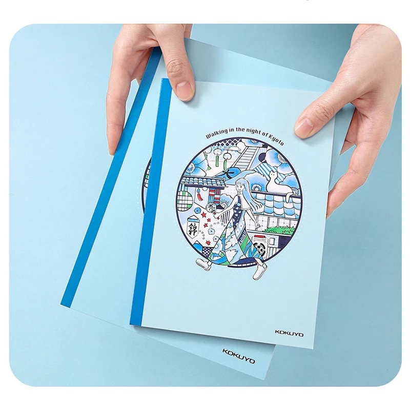 4pcs Japanese Kokuyo Campus New Limited Illustrator Design Notebook A5 B5 Soft Surface Glue Binding Notebook Journal