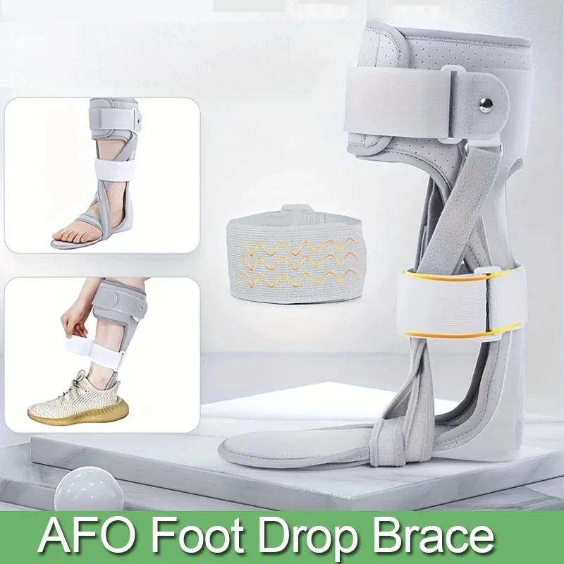 Foot Drop Corrector Stabilizer Ankle Half Palm Foot Orthosis Straightener AFO Support Brace Splint for Injury Orthopedic Therapy