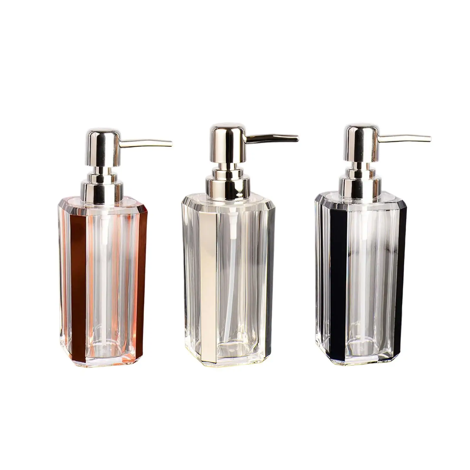 Soap Dispenser Reusable Acrylic 180ml Pump Bottles for Restaurant Hotel Cafe