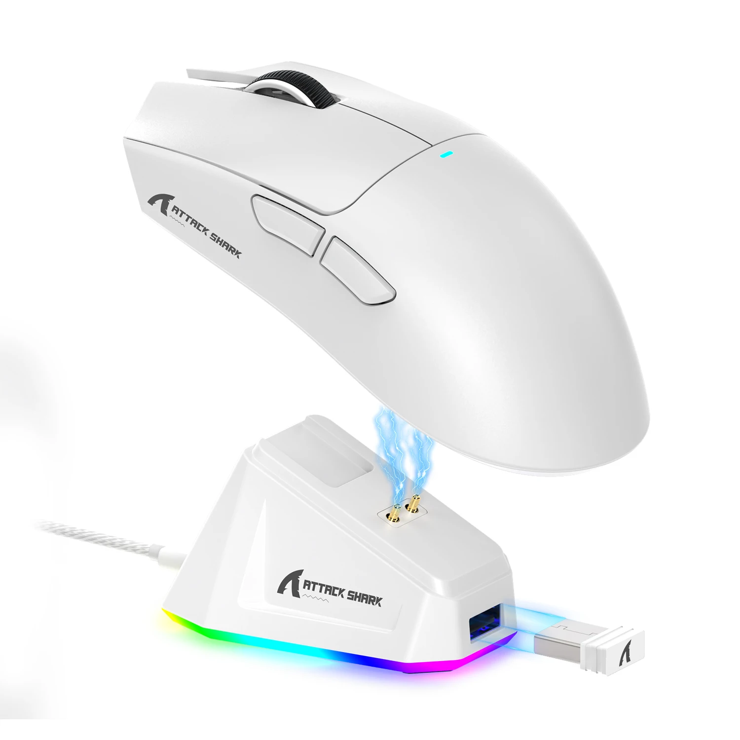 Ratón inalámbrico ligero para juegos ATTACK SHARK X11 con carga de retroiluminación RGB, hasta 22K DPI, sensor óptico PAW3311, interruptor