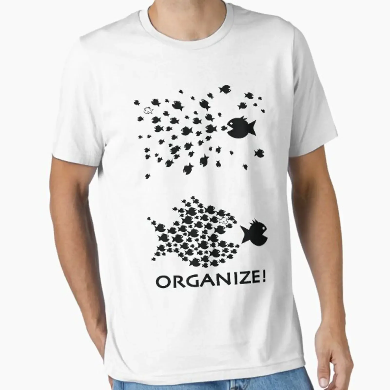 Organize Essential T Shirt vintage Washed Soft Breathable fashion Top For Everyday Wear designer clothes Slightly homme