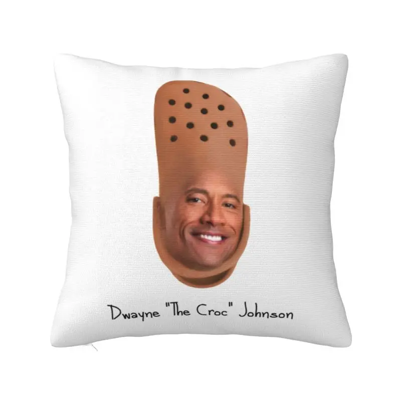 The Rock Face Dwayne Meme Throw Pillow Case 50*50cm Sofa Cushion Cover Velvet Polyester Pillowcase Double-sided Printing