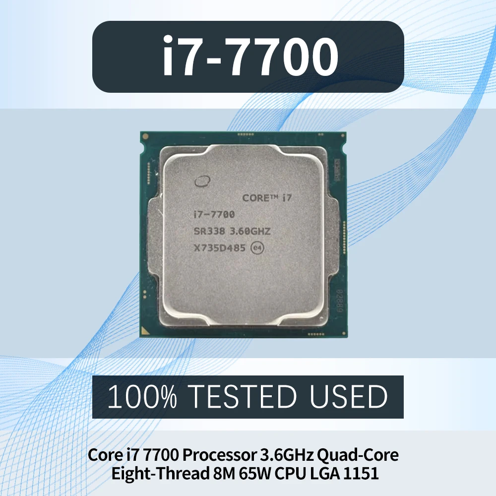 Core i7-7700 i7 7700 Quad-Core Eight-Thread 3.6 GHz 65W CPU Processor L3/8M LGA 1151 Desktop CPU SR338