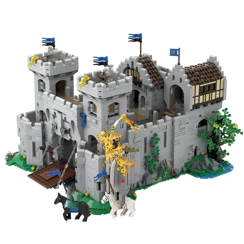 Modelo de fortaleza militar, bloques de construcción Moc, tecnología de Castillo de Caballero, bloques modulares, regalos, juguetes de Navidad, conjuntos DIY de montaje