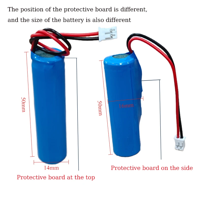 14500 3.7V 800mAh Rechargeable Lithium Battery with Smart Protection Plate Suitable for Electric Toothbrush and Facial Cleanser