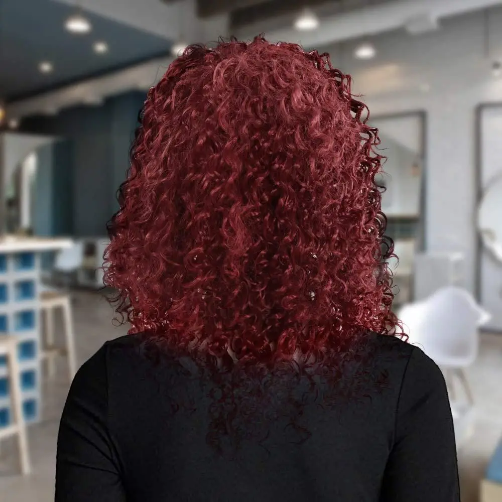 Short Curly Cut Wigs For Black Women Brown/Wine Red Wigs