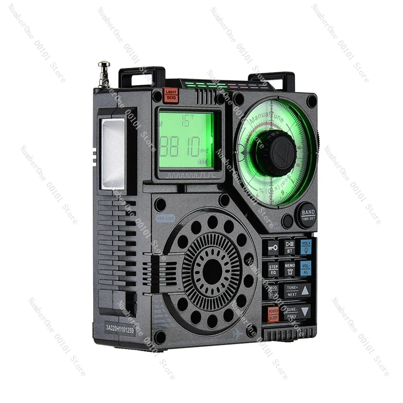 A320 High Performance Multi-Band Bluetooth Plug-in Card Flashlight Lighting SOS Alarm Radio