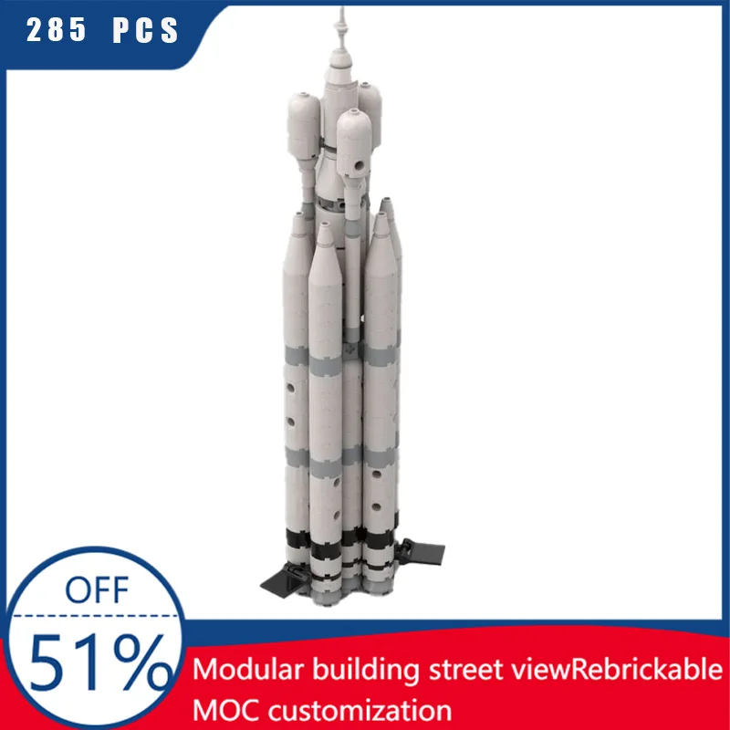 

285PCS Creative Set Construction Rocket Model Building Block Technology Brick Assembly Toy for Boys and Girls Diy Christmas Gift