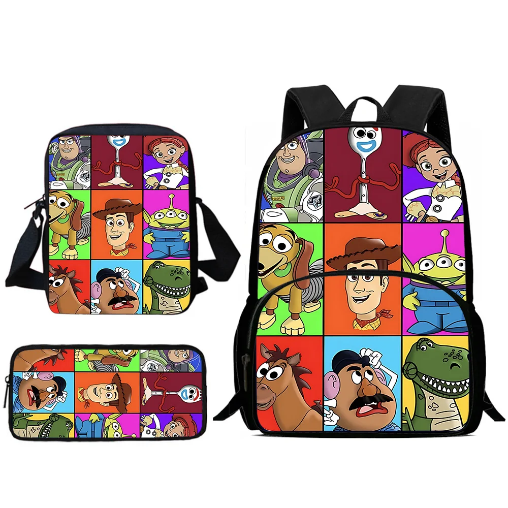 Child Toy Story Buzz Lightyear Backpacks Shoulder Bag Pencil Case Pupil Large Capacity School Bags for Boys Girls Best Gift