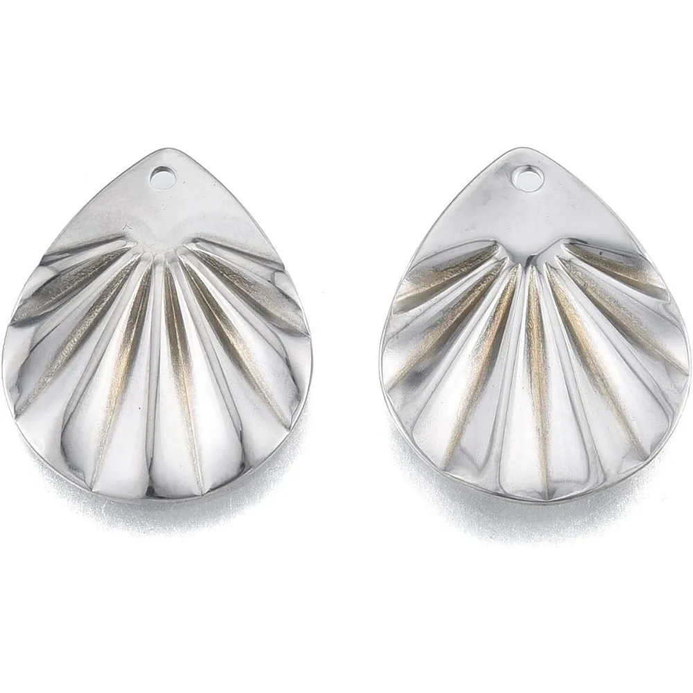 

20 шт., текстурированные подвески-капли из нержавеющей стали 201, 22x17x1 мм, металлические подвески неправильной формы в форме капли с отверстием 1,2 мм, нержавеющая сталь