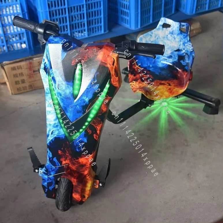 Electric Children's Drift Car Remote Control Swing Car Electric Go Kart Three Wheeled Drift Car