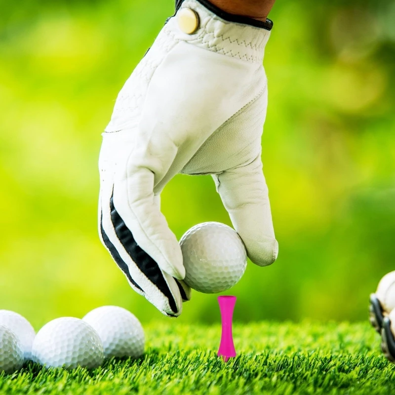 100 buah kaus Golf tahan rendah kaus Golf bola panjang plastik dukungan istana jarak jauh untuk latihan pukulan jarak jauh