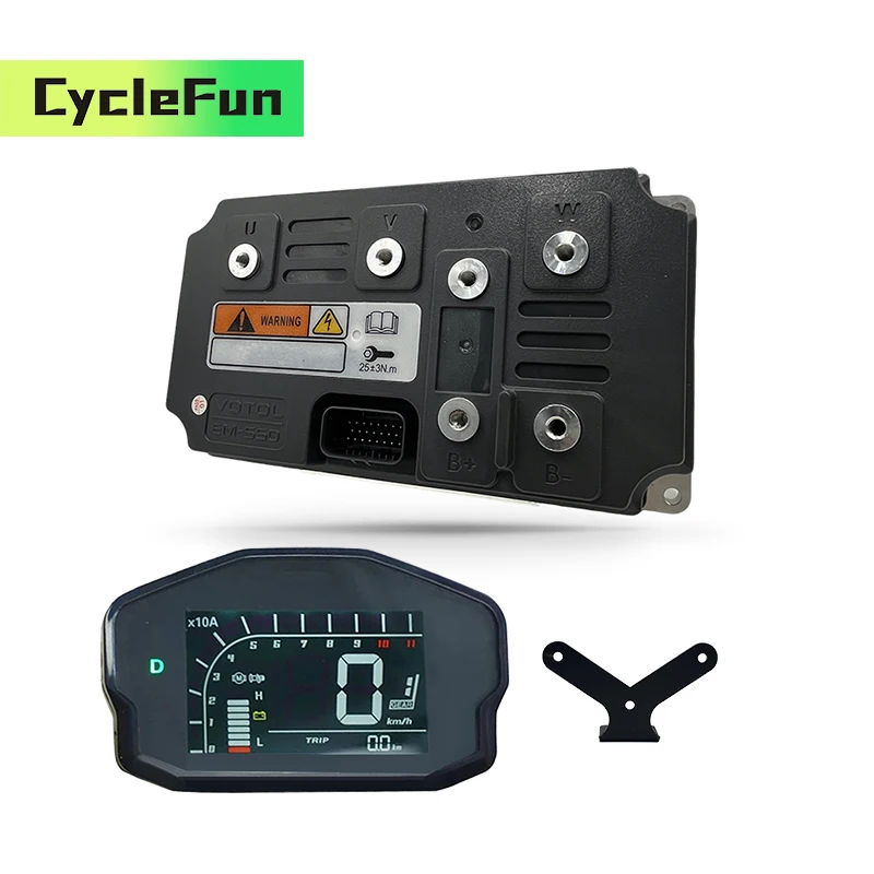 

Контроллер двигателя ЭБУ VOTOL EM550 EM-550 Boost 1000A Peak 1700A 14KW-18KW с дисплеем DKD для электрического мотоцикла, скутера, электровелосипеда