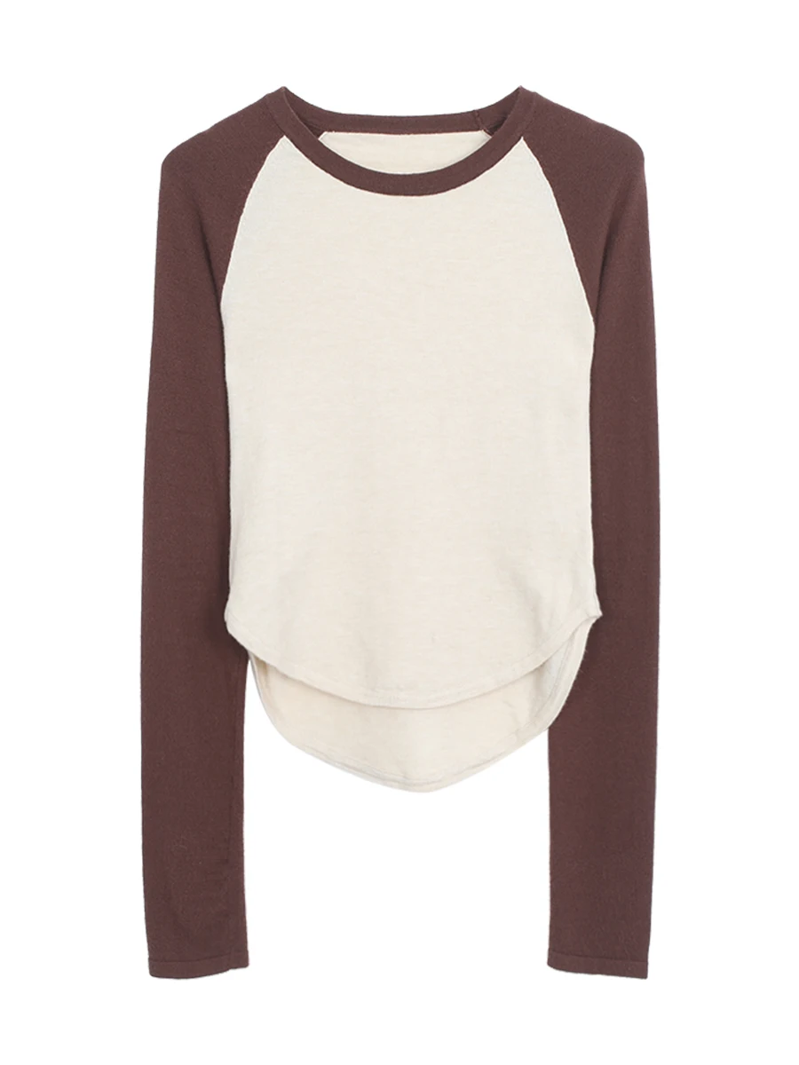 قميص داخلي نسائي من متجر المشاهير الأحمر، طبقة أساسية محبوكة، قميص للخريف، تصميم راقي وأنيق، نمط عملي