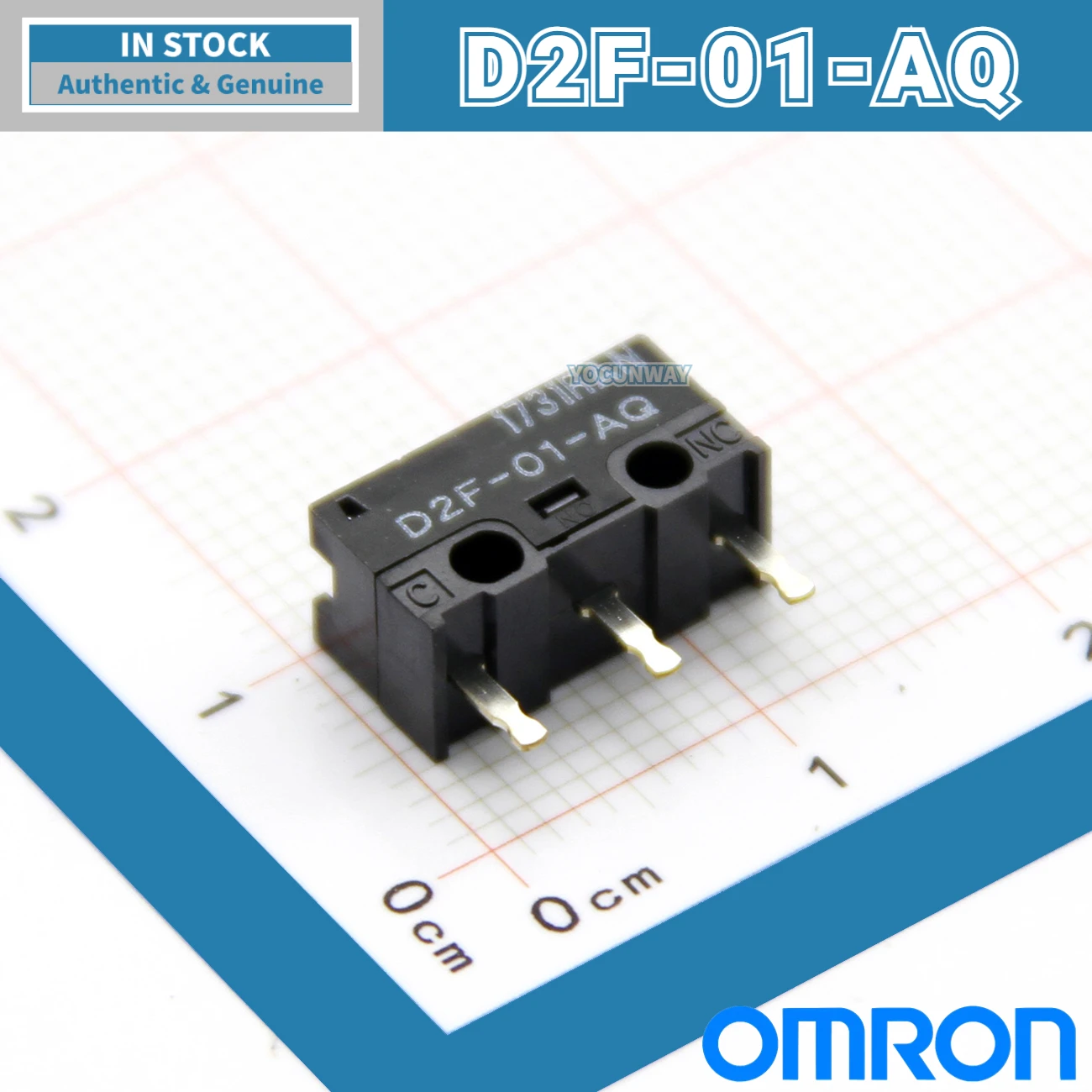 

OMRON D2F Series Micro Switch Original New D2F-01-AQ D01FL3 D01L2 D01L3 D01LA1 AQ1 D3 L-A L-D F-NH - Compact Size