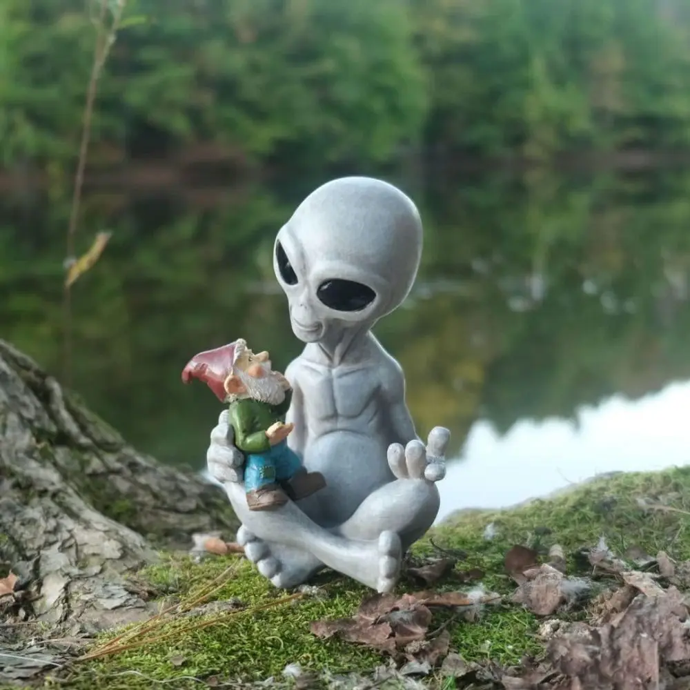 

Art Decor For Bedroom Decoration Home Garden Decoration Alien Statue Alien Miniatures Alien Gnome Figurine Garden Figurine