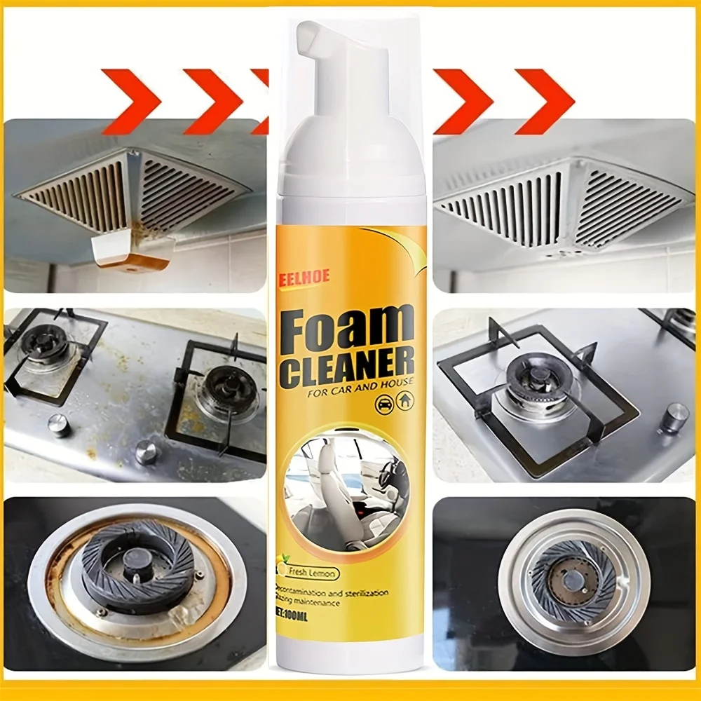 30/60/100ML Spray Foam Cleaner Leather Curing Agent Bubble Cleaning Spray Car Interior Wash Maintenance for Auto Home Use MG