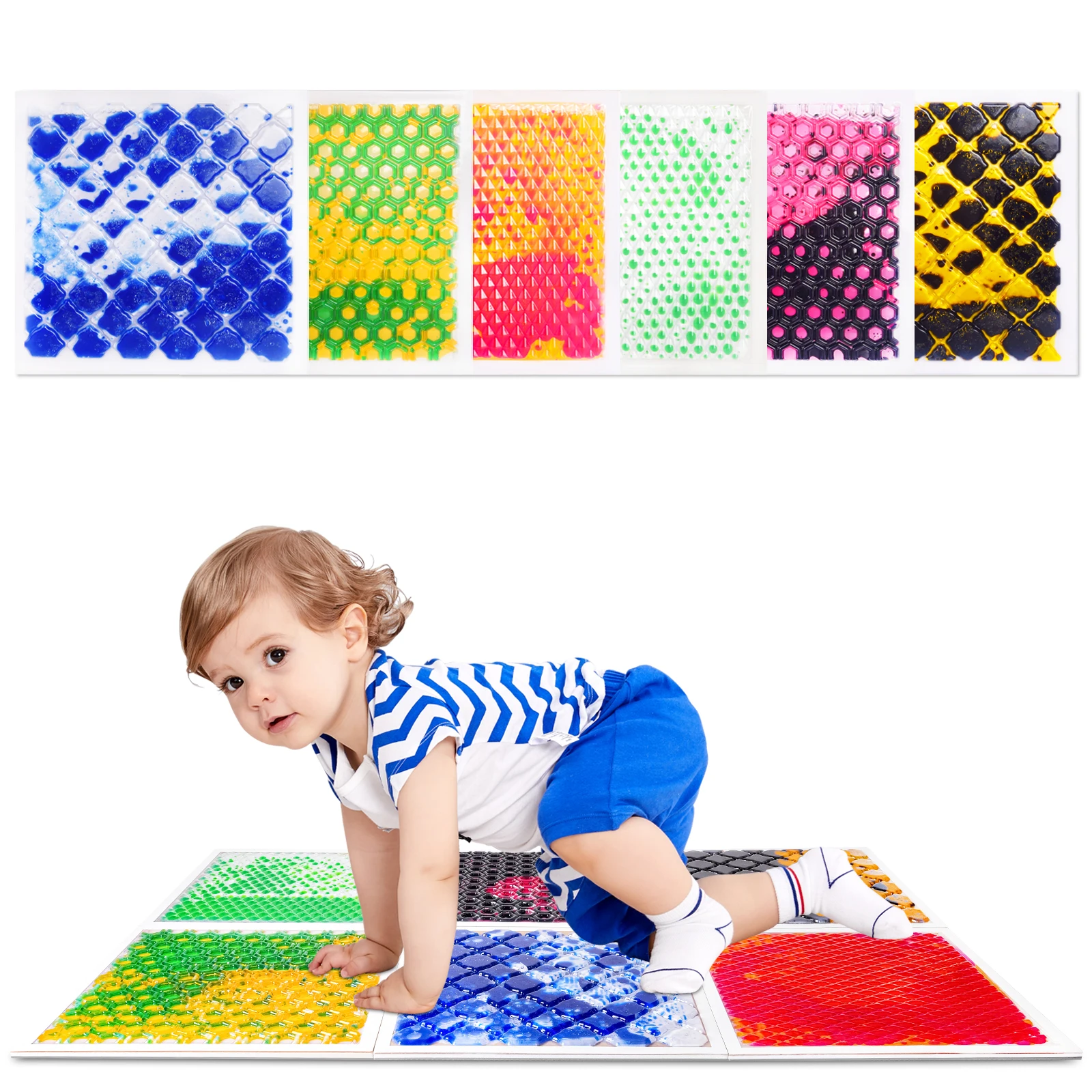 Tappetini sensoriali interattivi facili da pulire liquidi per bambini sensoriali per la cameretta dei bambini