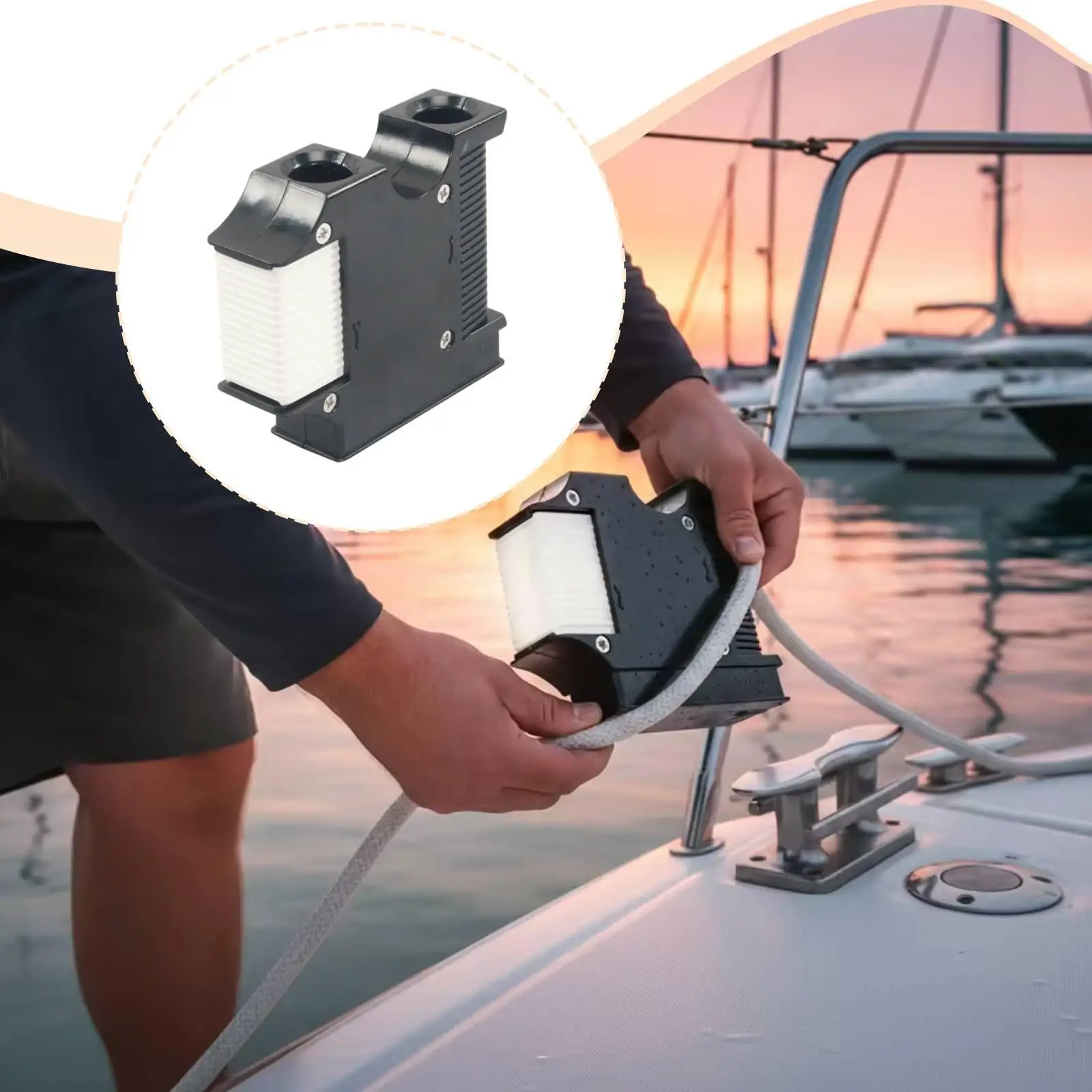 Adjustable Marine Anticollision Ball Holder Sturdy ABS Plastic Fenders Clip Quick Docking for Watercraft