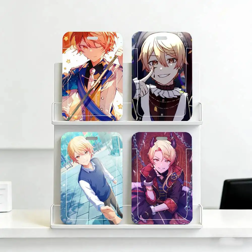 Porta Tarjetas con Cordón Negro de Tenma Tsukasa, del Juego P-Project Sekai, para Tarjetas de Comida Estudiantil y Identificaciones Escolares