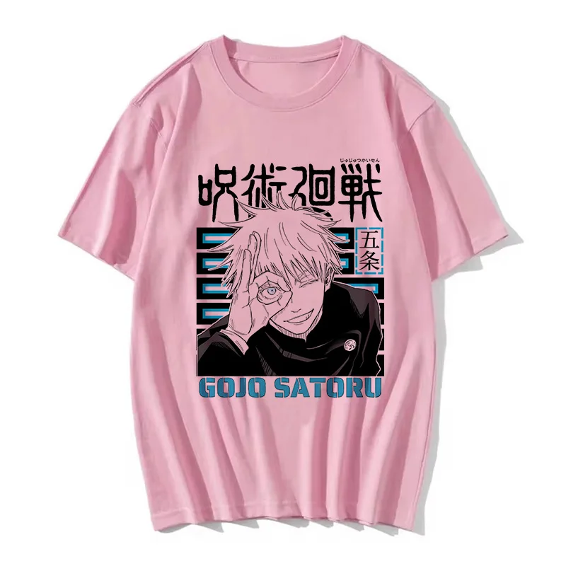 Anime Jujutsu Kaisen T-Shirt for Women Gojo Satoru Graphic T Shirts Woman Fashion Casual Tshirt Tee Manga