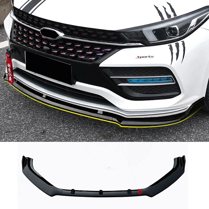 Applicable To For Chery Arizer GX Accessories 3Pcs Car Front Bumper Split Lip Body Kit Spoiler Diffuser Deflector 2018-21