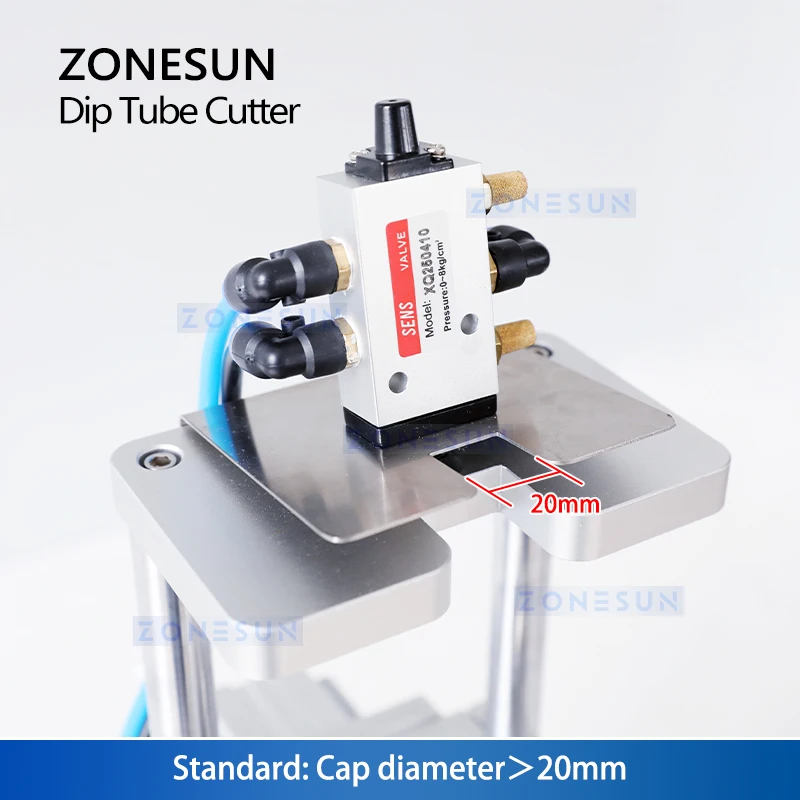 ZONESUN ZS-JG300 آلة القطع الهوائية لأغطية رذاذ أنبوب التراجع دليل تعبئة الزجاجات البلاستيكية
