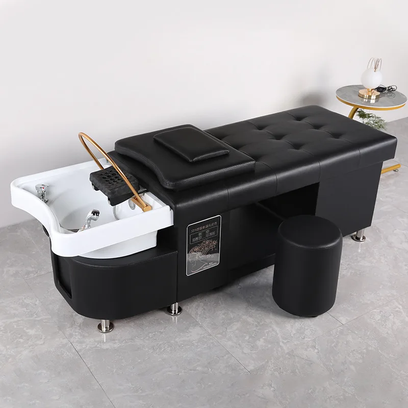 Thai shampoo massage bed head spa waterfall multi-functional hot water heater massage hair shampoo bed