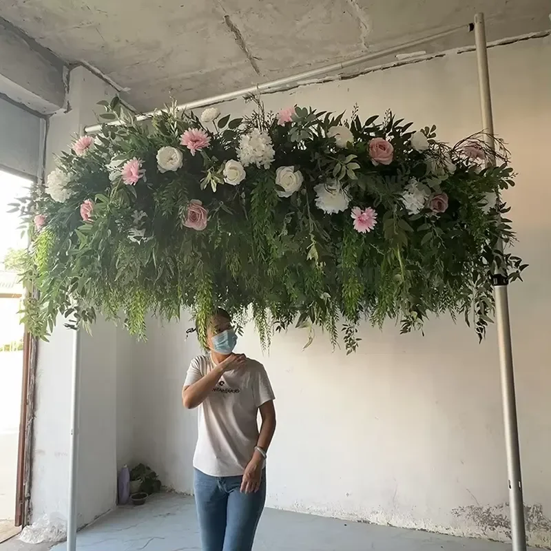 Round Artificial Green Leaves Hanging Vine Ceiling Decoration Floral Arrangement for Wedding Home Decor Faux Plant Wall Faux