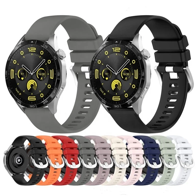 18mm 20mm 22mm Smart Silicone Watch Band Waterproof Sweat-proof Soft comfortable For Huawei GT4 Replacement Watchband