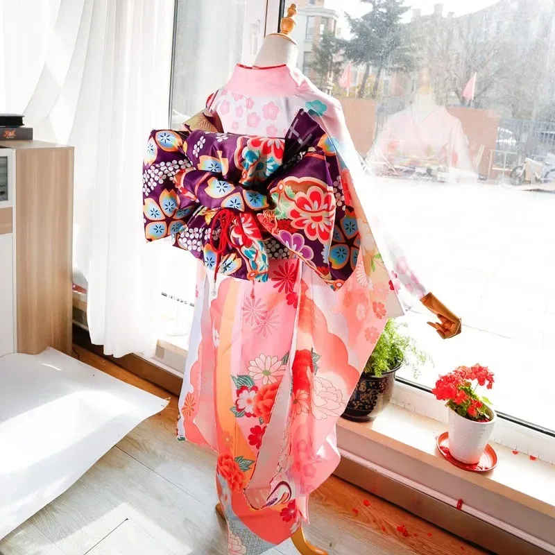 ผู้หญิงชุดกิโมโน Obi เข็มขัด Big Bow Tie Knot อย่างเป็นทางการ Yukata Girdle Creative Obi ชุดเข็มขัดคอสเพลย์อุปกรณ์เสริม