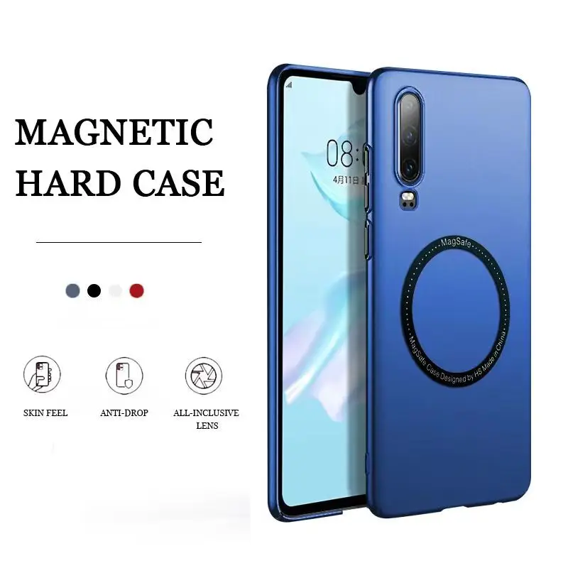 Luxury For Magsafe Matte Plastic Magnetic Case for Huawei P40 Lite P30 Lite P40 P30 Pro P40 Plus Wirelss Charge Shockproof Cover