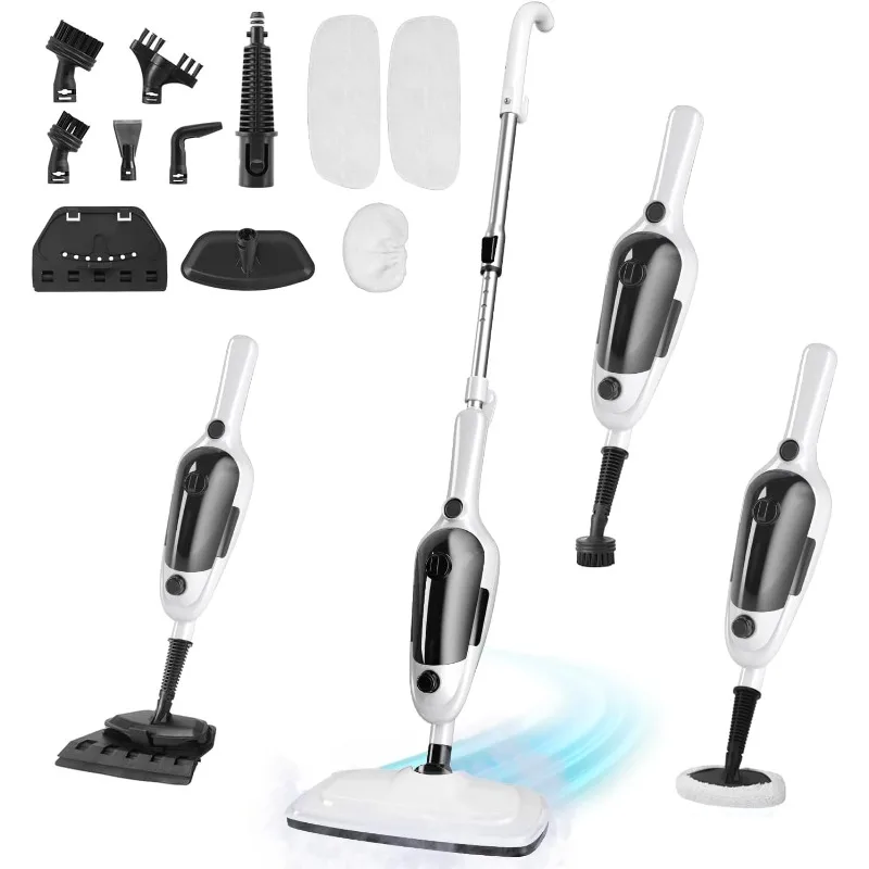 

Steam Mop - 11-in-1 Steam Cleaner for Home with 15.2 OZ Water Tank & 23FT Power Cord, Detachable Steam Mops for Floor Cleaning M