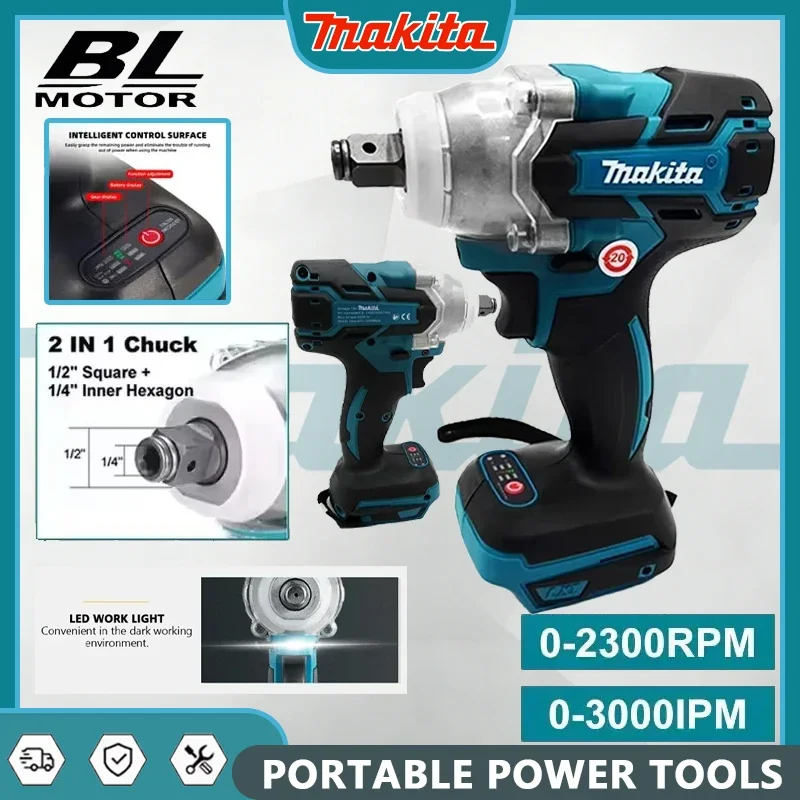 

Аккумуляторный бесщеточный ударный гайковерт Makita DTW600, 280 Нм, высокий крутящий момент, 18 В, перезаряжаемый, для авторемонта, электроинструмент