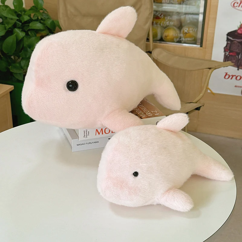 28/42cm nowa miękka pluszowa symulacja różowy delfin pluszowa lalka nadziewane kreskówki zabawka w kształcie zwierzątka maskotka Peluche poduszka dla dzieci