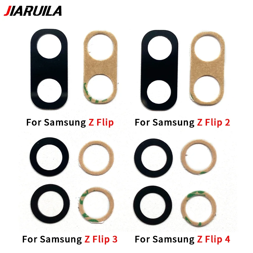 Camera Glass Lens Back Rear Camera Glass Lens with Ahesive Sticker For Samsung Z Flip 2 3 4 5 6 / Z Fold 2 3 4 5 6 7 5G