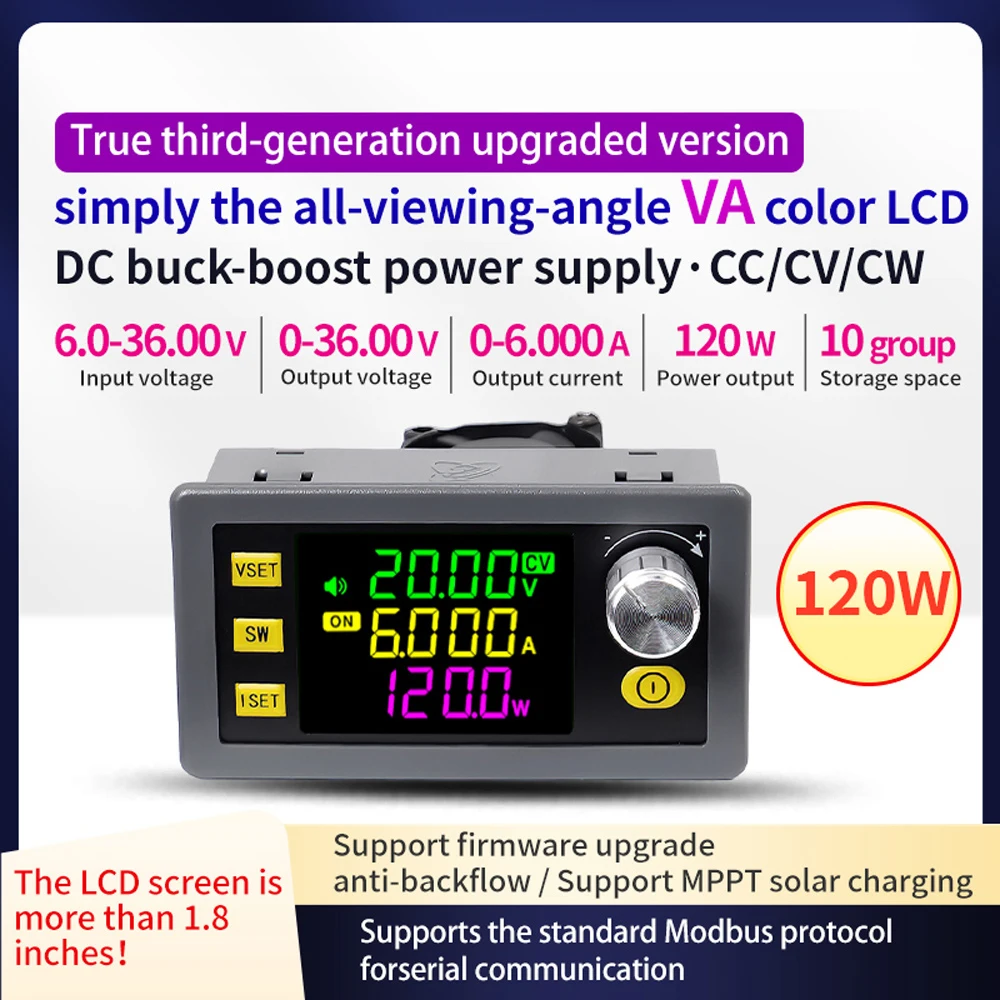 SK120 CNC Step-up Step-down DC Adjustable Voltage Regulated Power Supply Constant Voltage Constant Current Solar Charging Module