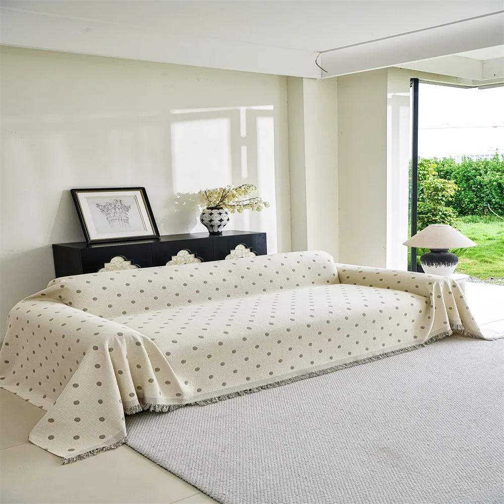 2026 Retro French Style Light Luxury Sofa Cover Universal Non-Slip All-Season Fabric High-Quality Sofa Slipcover Anti-Cat
