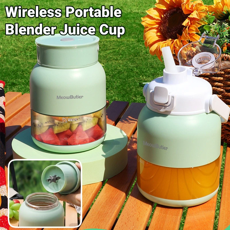 【Venta caliente】Exprimidor inalámbrico pequeño para el hogar, taza exprimidora de viaje portátil con carga USB