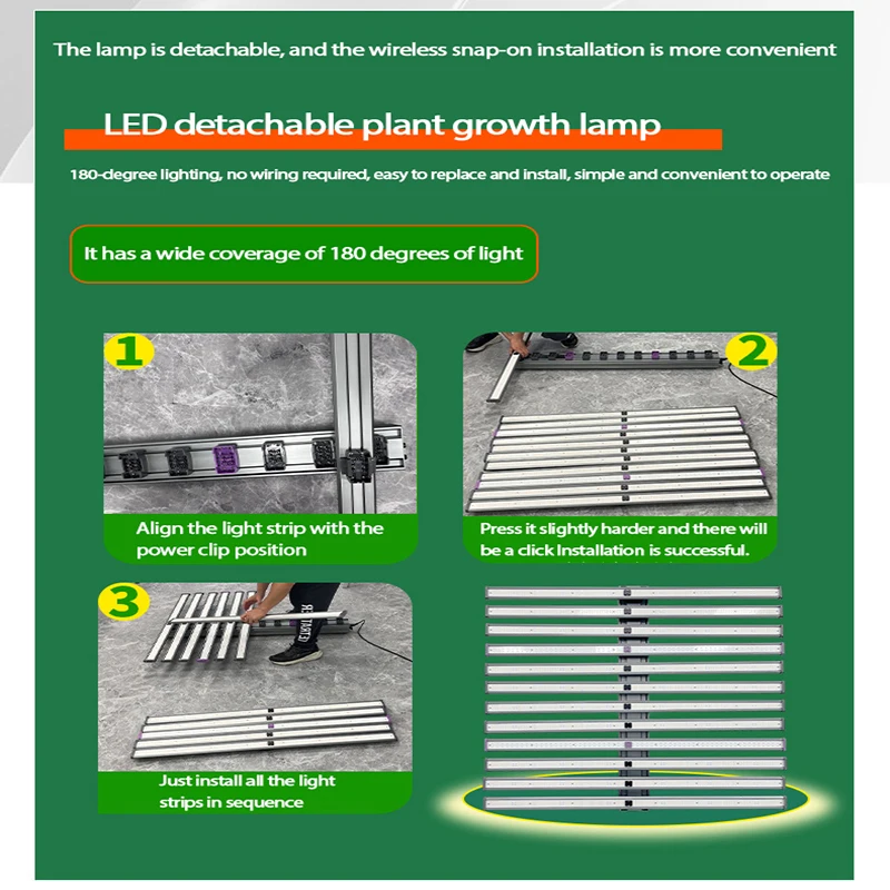 الإضاءة التكميلية لمصنع الأخطبوط، مصباح نمو النبات ثنائي القناة كامل الطيف، مصباح زراعة LED بالأشعة فوق البنفسجية بالأشعة تحت الحمراء