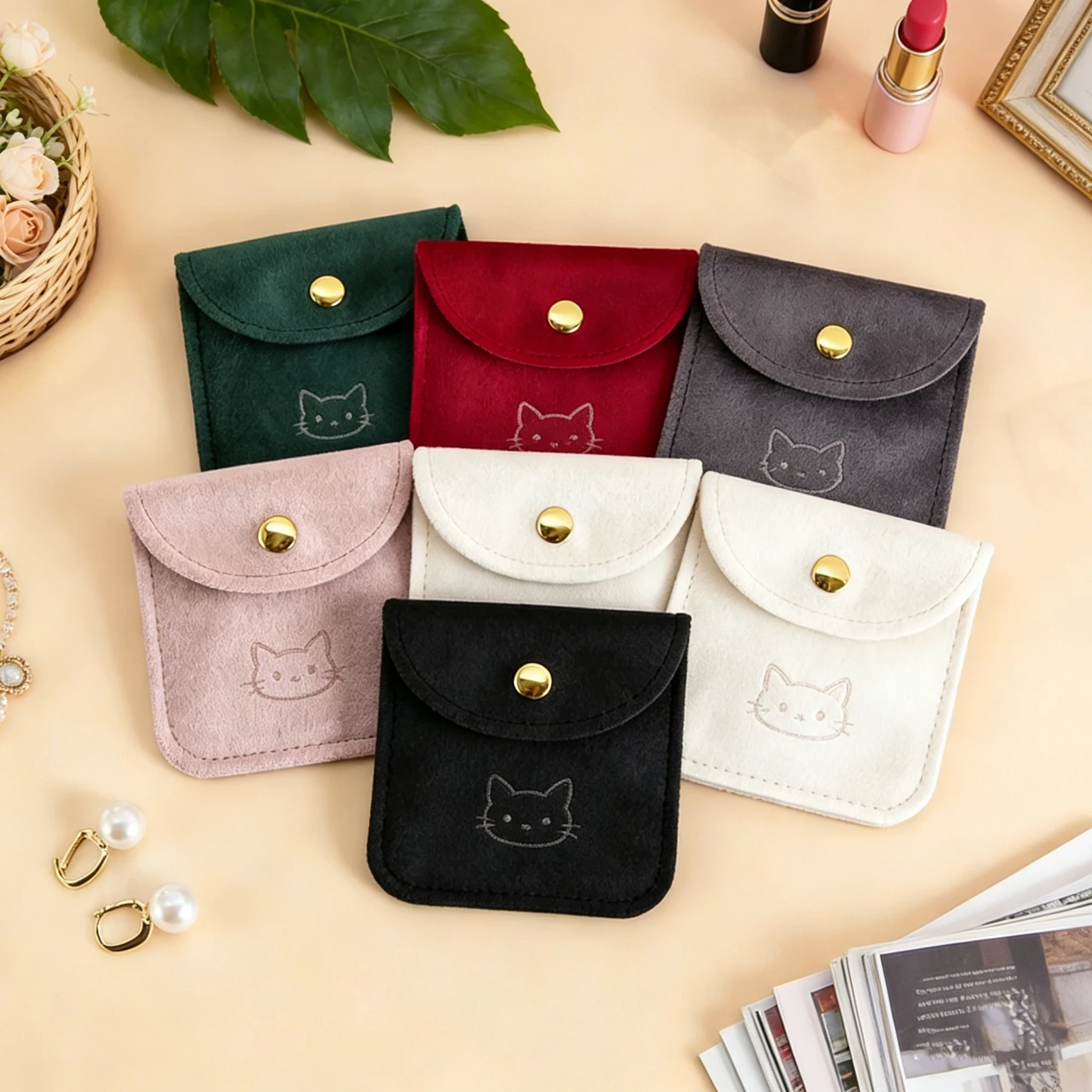50pcs-bulk-elegant-dark-blue-velvet-snap-pouch-with-gold-button-custom-logo-jewelry-ring-earrings-perfume-cosmetic-storage-bag