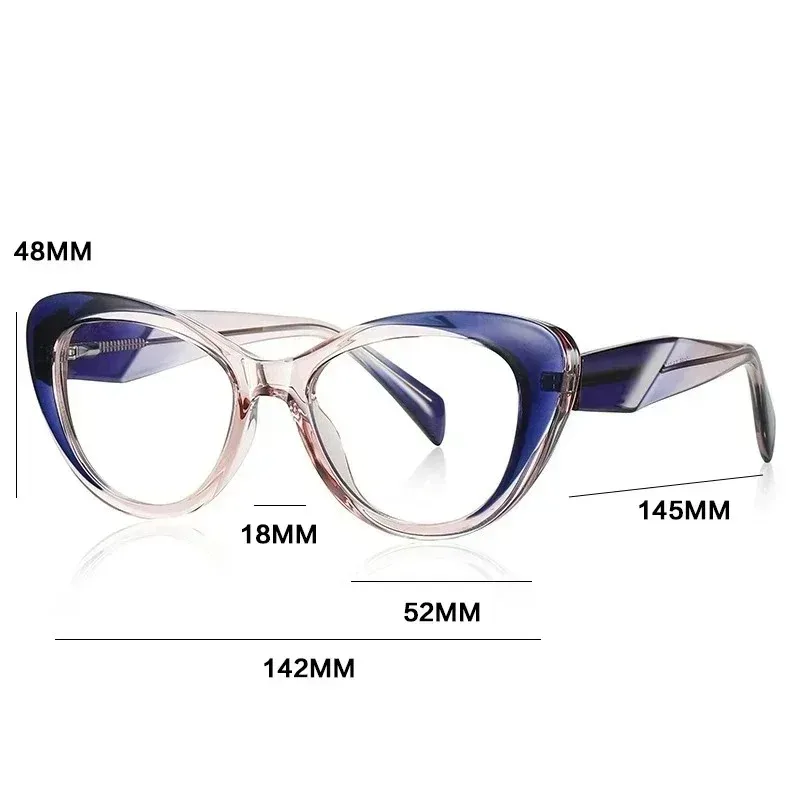 EYORA Mode Frauen Cat Eye Anti Blue Ray Lesebrille Anti-Reflexion Myopie Brillen Photochrome Progressive Brillen