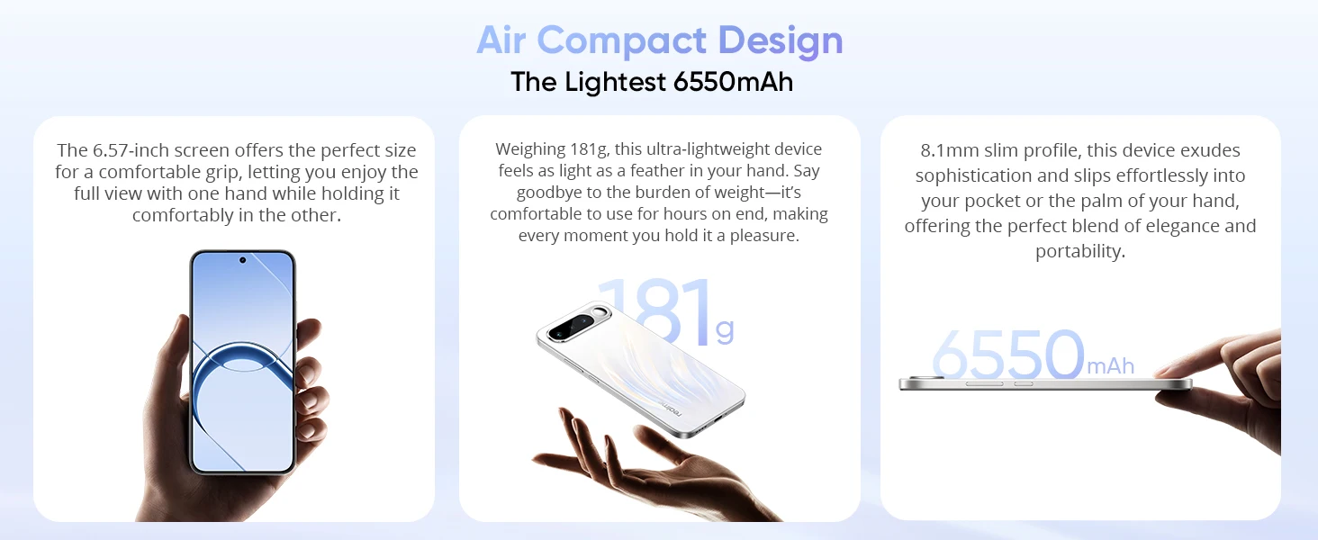 realme 16 5G Smartphone 45 W Fast charging Straight screen AMOLED 50MP 6550mAh Fast Charge Ip69